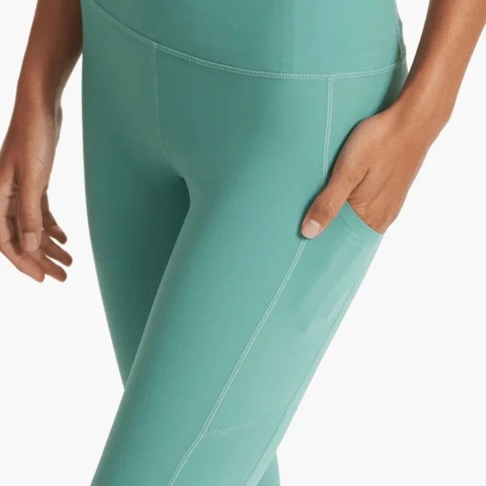 Vuori Stride Leggings Womens (S) Green 7/8 Length Performance #VM429 Basil